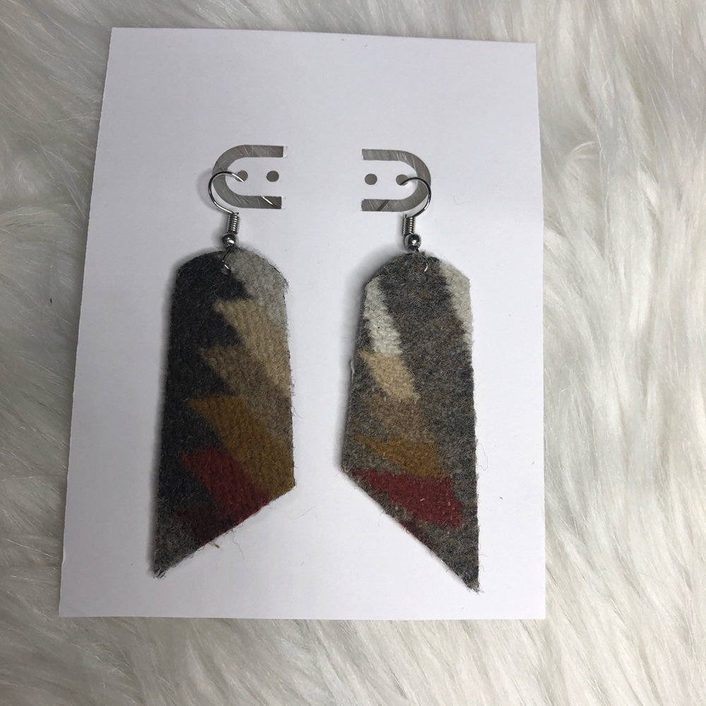 Pendleton Wool Handmade Earrings